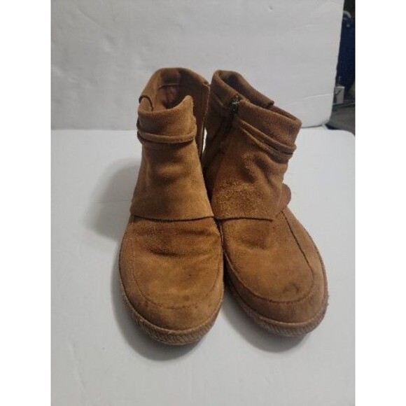 UGG Boots Womens Reid Ankle Booties Brown Suede Moc Toe Side Zip  Size 9 - Picture 3 of 7